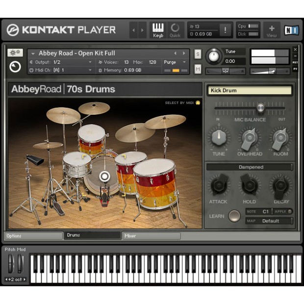 وی اس تی  نیتیو اینسترومنتز Native Instruments Abbey Road 70S Drums