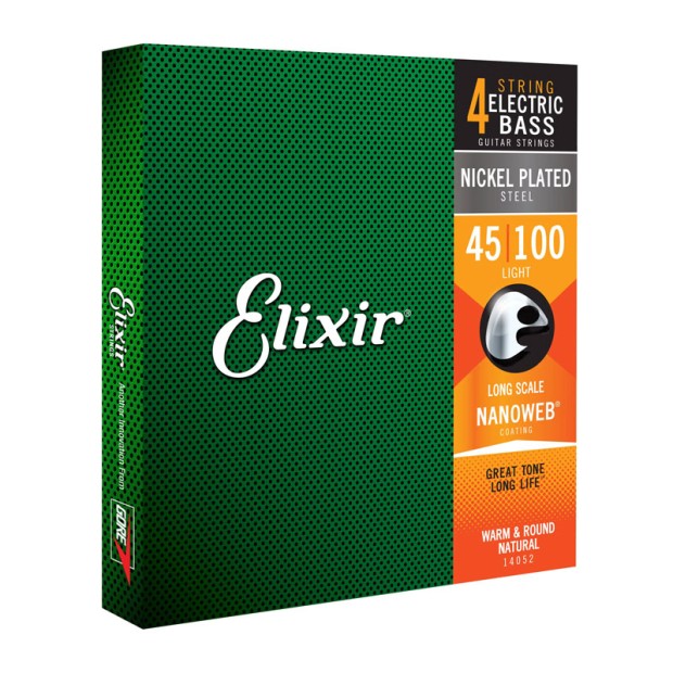 سیم گیتار بیس الکسیر Elixir Nanoweb Bass Light 45-100