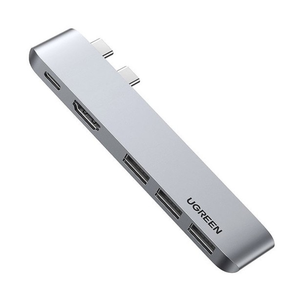 هاب یوگرین UGREEN 5-in-1 Multifunction Adapter 2xUSB-C to USB-C PD CM251 60559