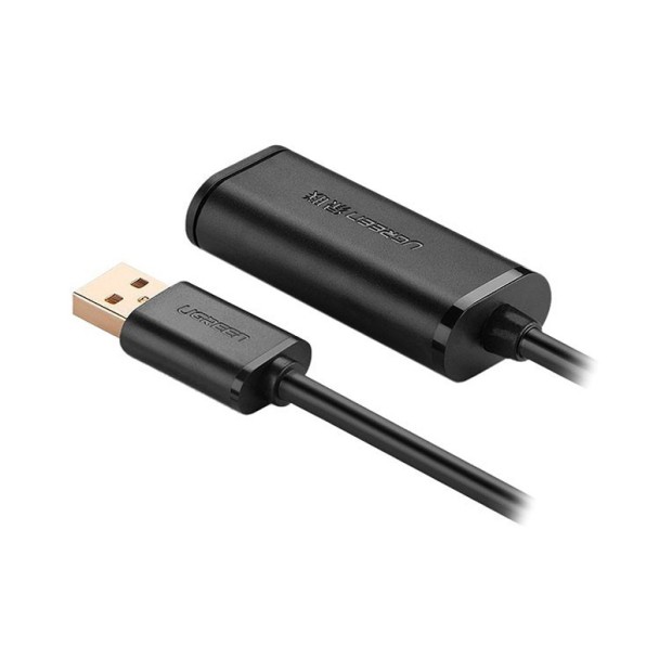 کابل رابط یوگرین UGREEN USB 2.0 Active Extension Cable With Chipset 5m Black US121 10319