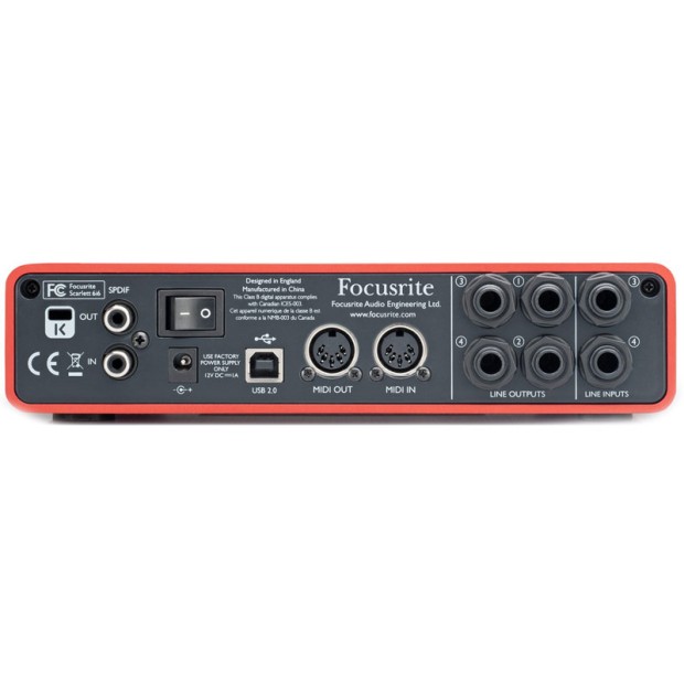 کارت صدا فوکوسرایت Focusrite Scarlett 6i6