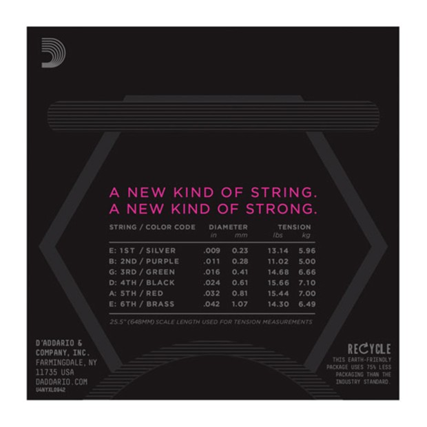 سیم گیتار الکتریک داداریو D'Addario NYXL0942 Nickel Wound Electric Strings