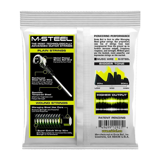 سیم گیتار الکتریک ارنی بال Ernie Ball 2921 M-Steel Regular Slinky Electric Guitar Strings