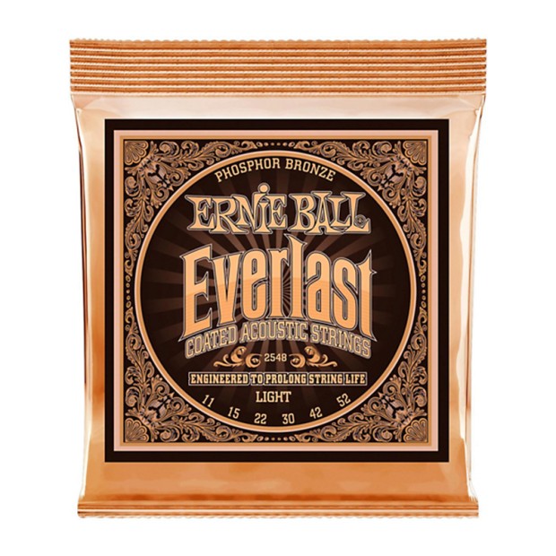 سیم گیتار آکوستیک ارنی بال Ernie Ball 2548 Everlast Coated Phosphor Bronze Light Acoustic Strings