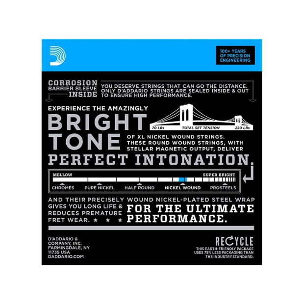 سیم گیتار الکتریک داداریو D'Addario EXL120