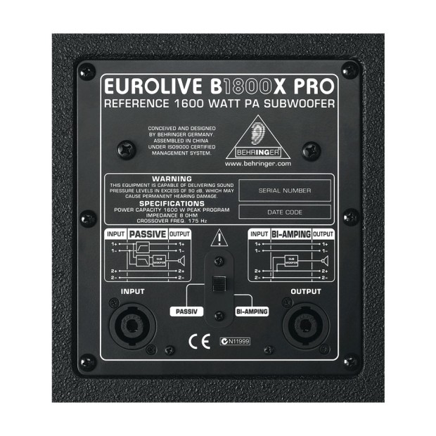 ساب ووفر پسیو بهرینگر Behringer EUROLIVE B1800X PRO
