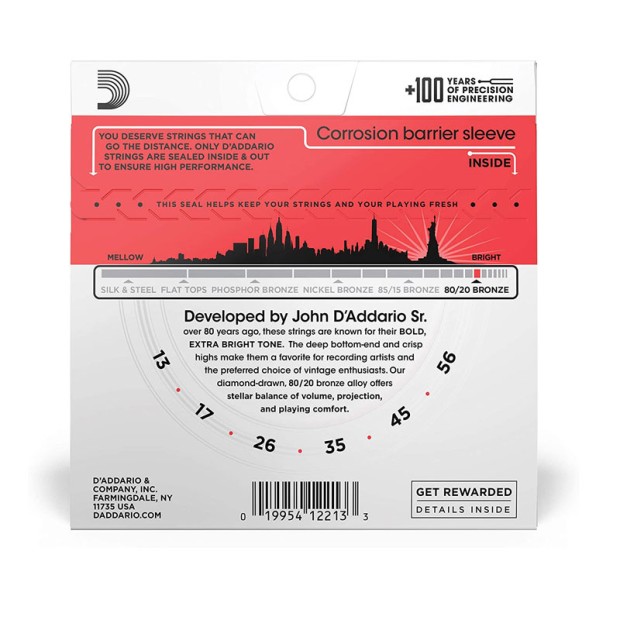 سیم گیتار آکوستیک داداریو D'Addario EJ12