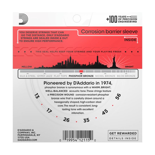 سیم گیتار آکوستیک داداریو D'Addario EJ17