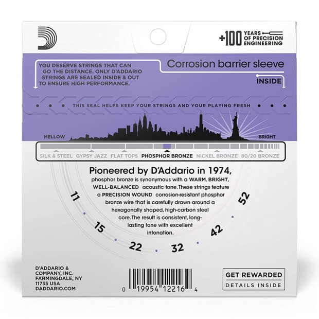 سیم گیتار آکوستیک داداریو D'Addario EJ26