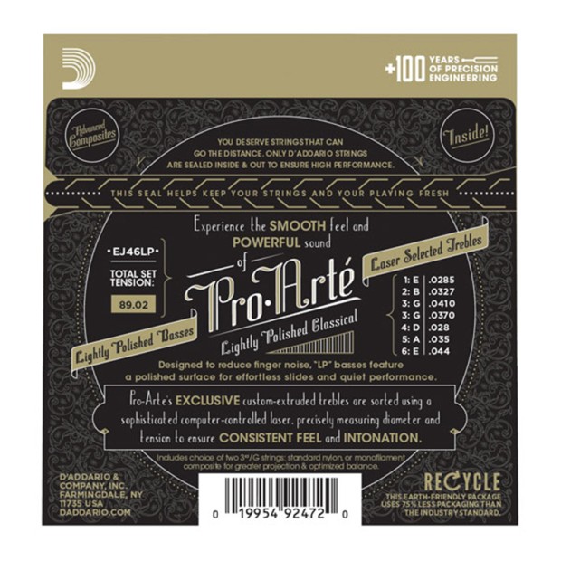 سیم گیتار کلاسیک داداریو D'Addario EJ46LP Pro-Arté Composite Hard Tension