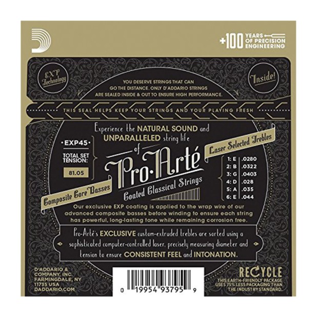 سیم گیتار کلاسیک داداریو D'Addario EXP45