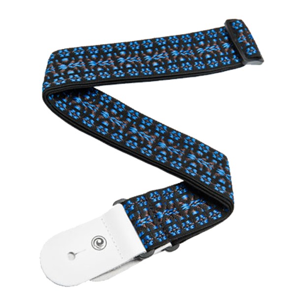 بند گیتار داداریو D'Addario Woven Guitar Strap Hootenanny Blue/Black