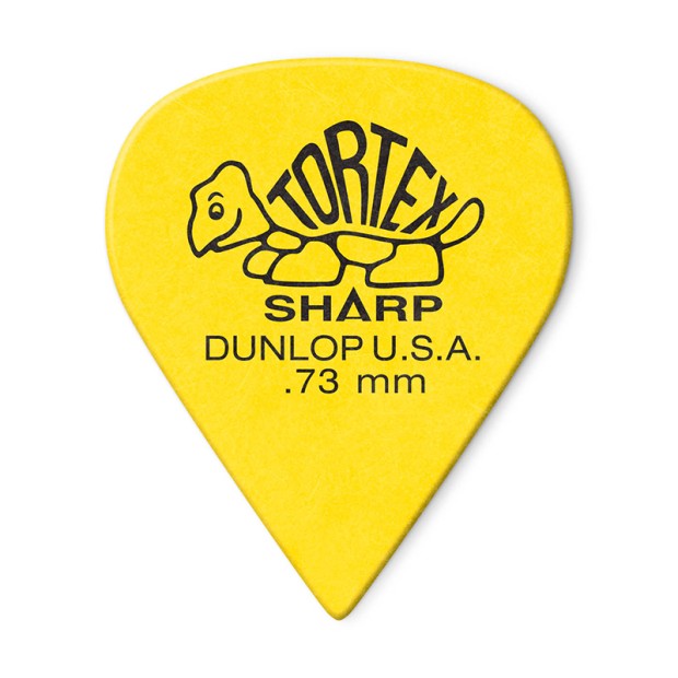 پیک گیتار دانلوپ Dunlop 412R 0.73mm Tortex Sharp Yellow Guitar Pick