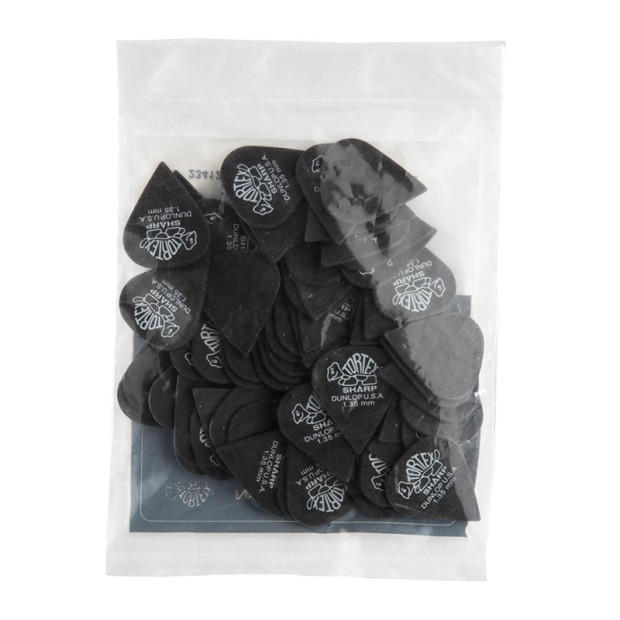 پیک گیتار دانلوپ Dunlop 412R 1.35mm Tortex Sharp Black Guitar Pick