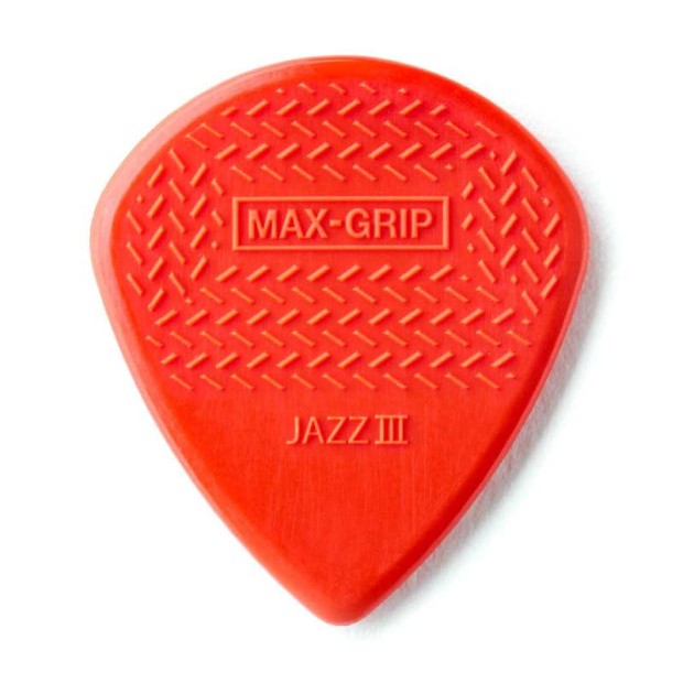 پیک گیتار دانلوپ Dunlop Jazz III Max Grip Nylon Red