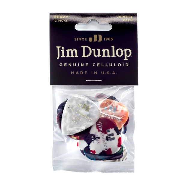 پیک گیتار دانلوپ Dunlop PVP107 Celluloid Pick Heavy Variety Pack