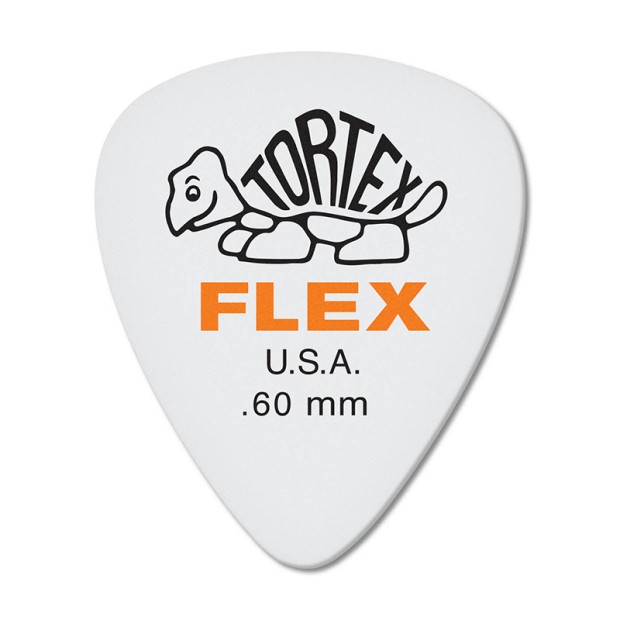 پیک گیتار دانلوپ Dunlop Tortex Flex 428R 0.60mm Orange Guitar Pick