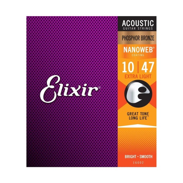 سیم گیتار آکوستیک الکسیر Elixir 10-47 Nanoweb Phosphor Bronze