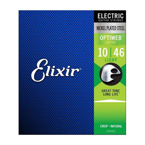 سیم گیتار الکتریک الکسیر Elixir Optiweb Electric Nickel Plated Steel 10-46
