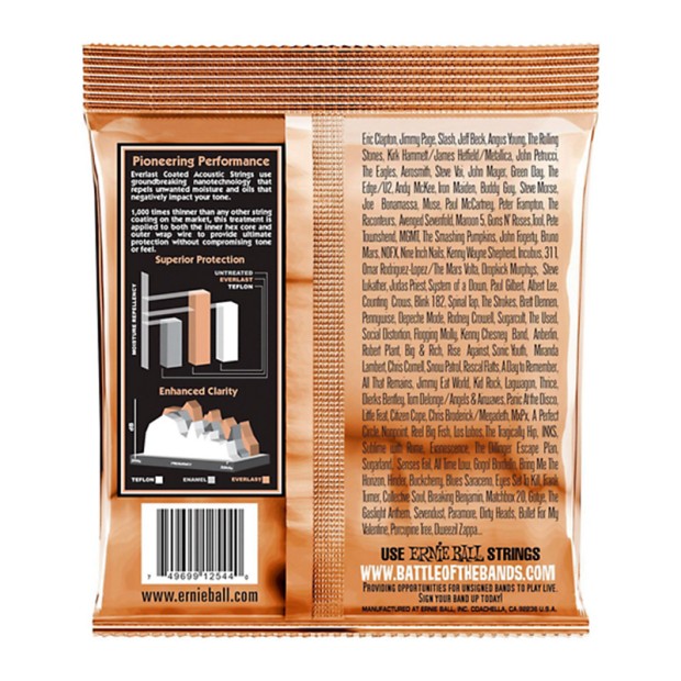 سیم گیتار آکوستیک ارنی بال Ernie Ball 2544 Everlast Coated Phosphor Bronze Medium Acoustic Strings