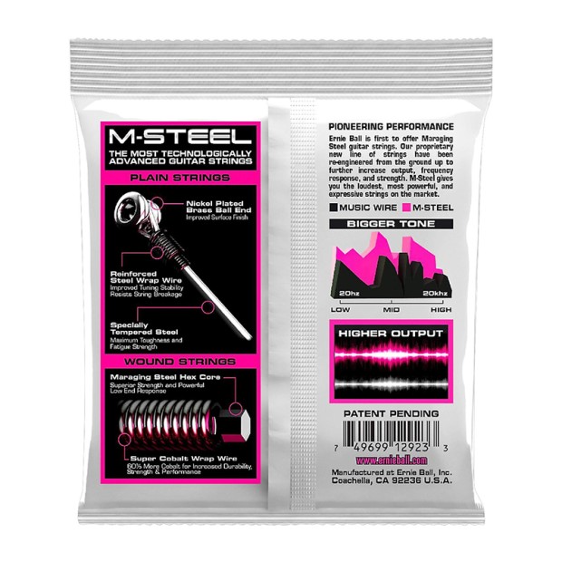 سیم گیتار الکتریک ارنی بال Ernie Ball 2923 M-Steel Super Slinky Electric Guitar Strings