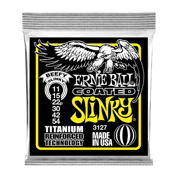 سیم گیتار الکتریک ارنی بال Ernie Ball 3127 Beefy Slinky Coated Titanium RPS Electric Guitar Strings