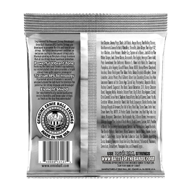 سیم گیتار الکتریک ارنی بال Ernie Ball 3127 Beefy Slinky Coated Titanium RPS Electric Guitar Strings