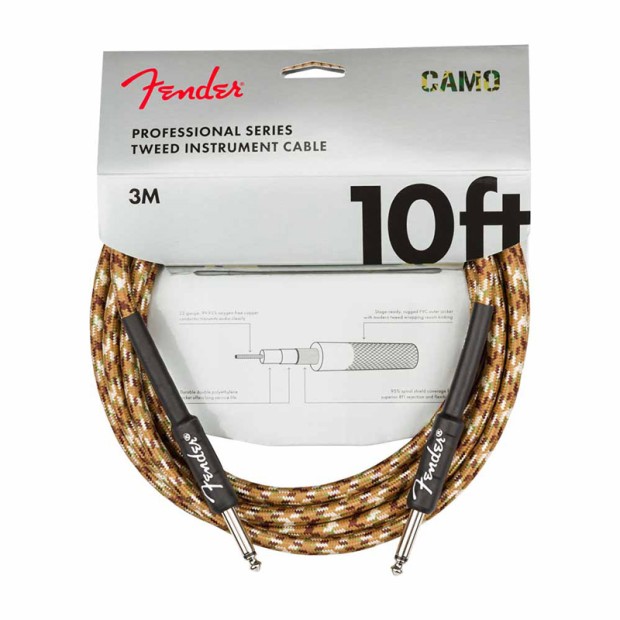 کابل رابط فندر Fender Professional Series Instrument Cable Desert Camo Tweed 3m