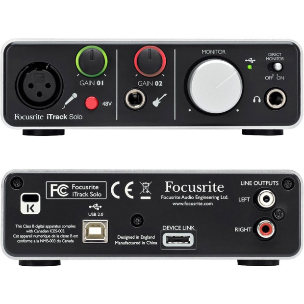 کارت صدا و پکیج استودیو مخصوص آیپد فوکوسرایت Focusrite iTrack Studio