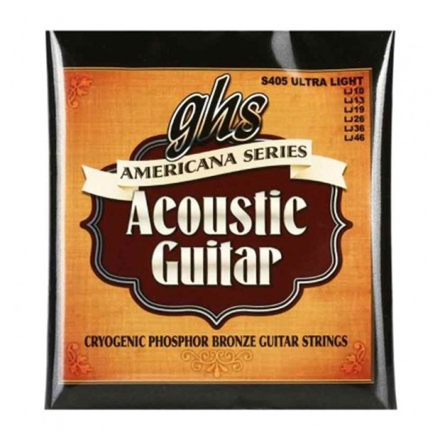 سیم گیتار آکوستیک جی اچ اس GHS S405 Americana Series Acoustic Guitar Strings 10-46