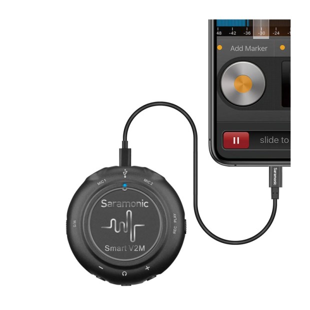 کارت صدا و میکروفن یقه ای سارامونیک Saramonic Smart V2M