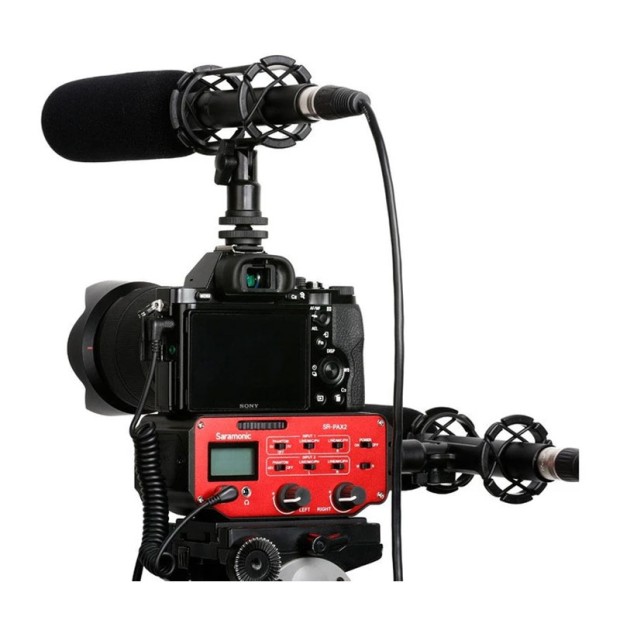 میکسر میکروفن مخصوص دوربین سارامونیک Saramonic SR-PAX2