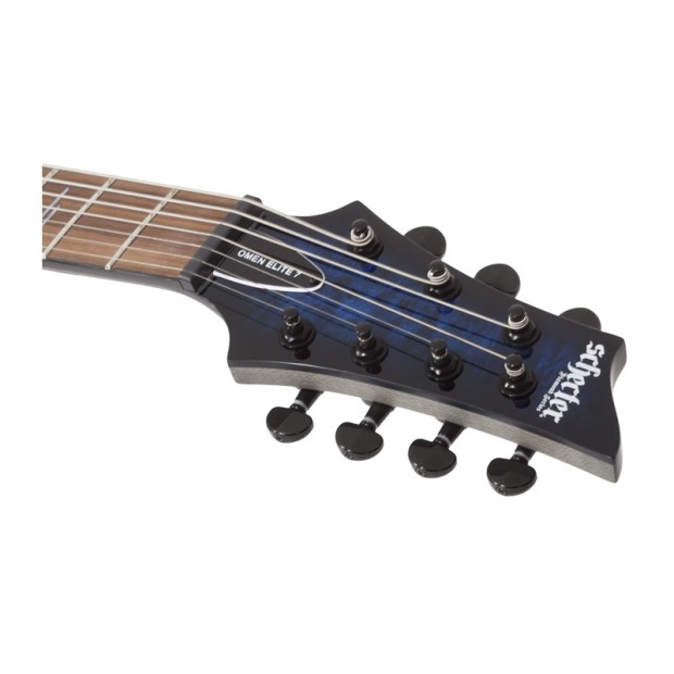 گیتار الکتریک شکتر Schecter Omen Elite-7 See Thru Blue Burst SKU #2458