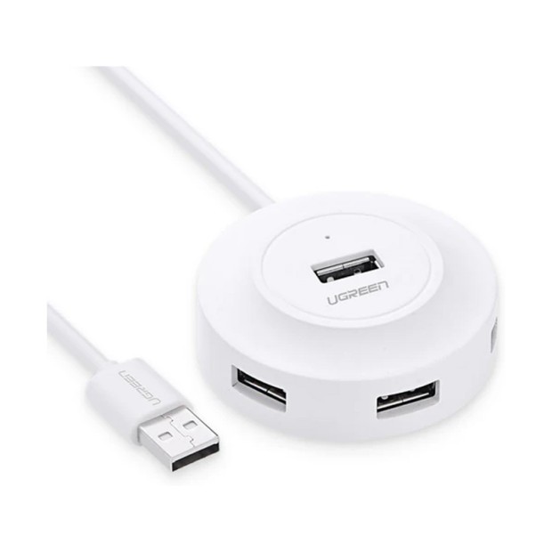 هاب یوگرین UGREEN 4-Port USB 2.0 Hub White CR106 20270