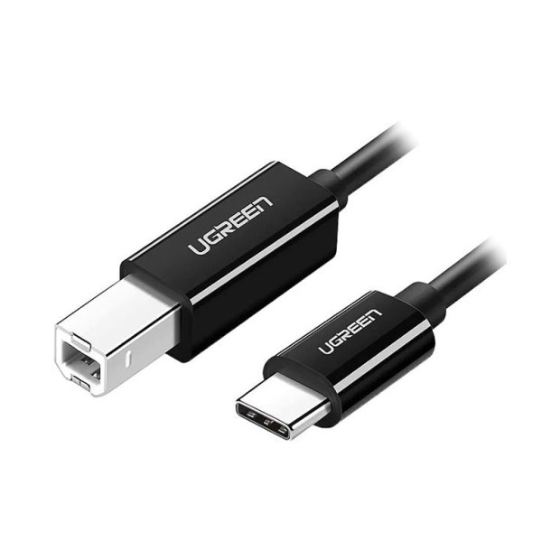 کابل رابط یوگرین UGREEN USB-C 2.0 to USB-B 2.0 Print Cable Black 1m US241 80811