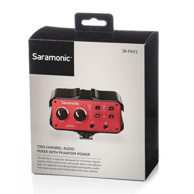 میکسر میکروفن مخصوص دوربین سارامونیک Saramonic SR-PAX1