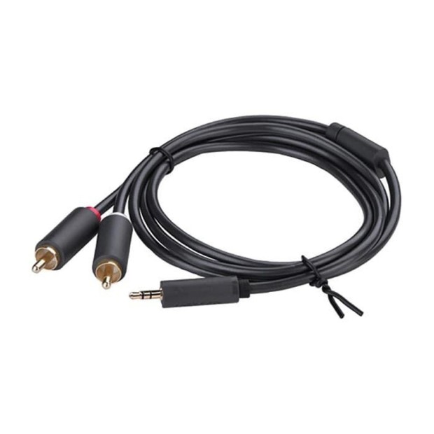 کابل رابط یوگرین UGREEN TRS 3.5 to 2xRCA 1.5m Black AV102