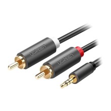 قیمت خرید فروش کابل رابط یوگرین UGREEN TRS 3.5 to 2xRCA 1.5m Black AV102