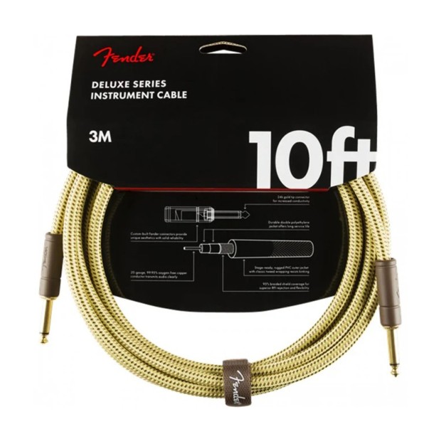 کابل رابط فندر Fender Deluxe Series Instrument Cable Tweed 3m
