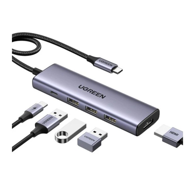 هاب یوگرین UGREEN USB-C 5-In-1 Multifunction Adapter CM511 15596