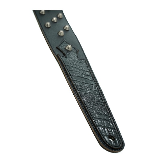 بند گیتار شاینینگ ساند Shining Sound Leather Strap Spike M01 Black