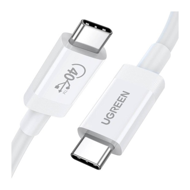 کابل رابط یوگرین UGREEN USB 4 Gen3 Type C to Type C 0.8m White US506 40113