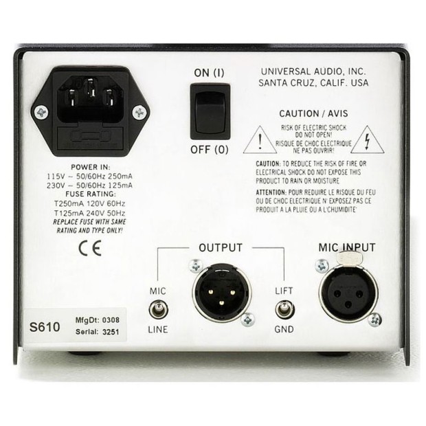 پری آمپ یونیورسال آدیو Universal Audio SOLO 610