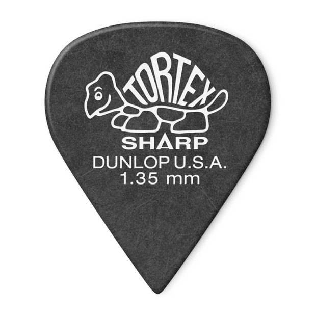 پیک گیتار دانلوپ Dunlop 412R 1.35mm Tortex Sharp Black Guitar Pick