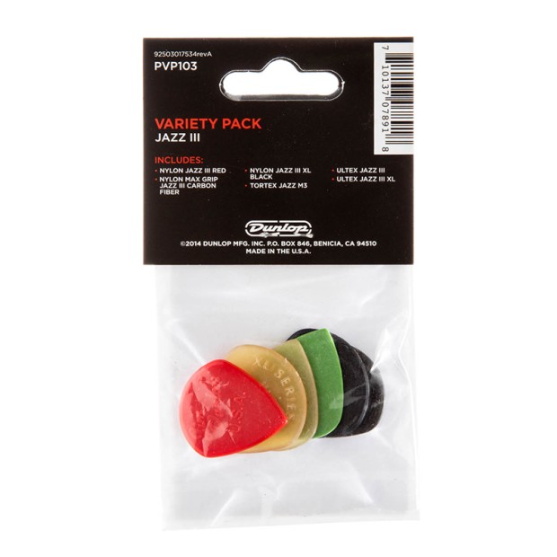 پیک گیتار دانلوپ Dunlop Jazz III Pick Variety Pack Jazz III 6 PK PVP103