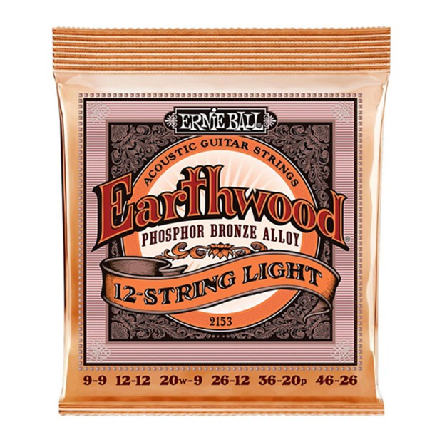 سیم گیتار آکوستیک ارنی بال Ernie Ball 2153 Earthwood Phosphor Bronze 12-String Acoustic Strings