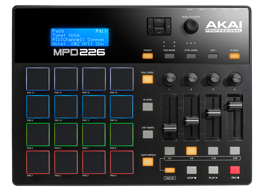 AKAI MPD226 میدی کنترلر