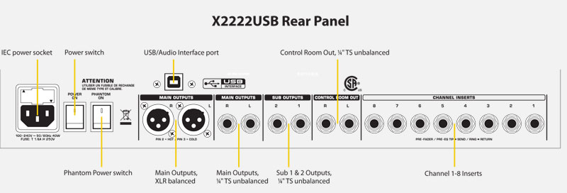 Behringer Xenyx X2222USB میکسر