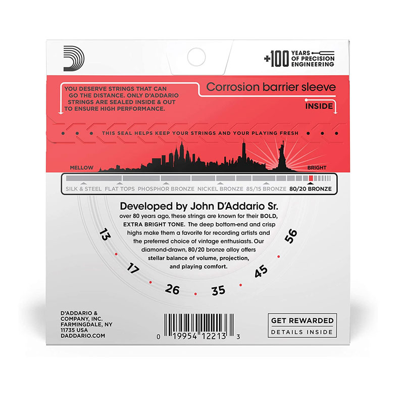 سیم گیتار آکوستیک داداریو D'Addario EJ12