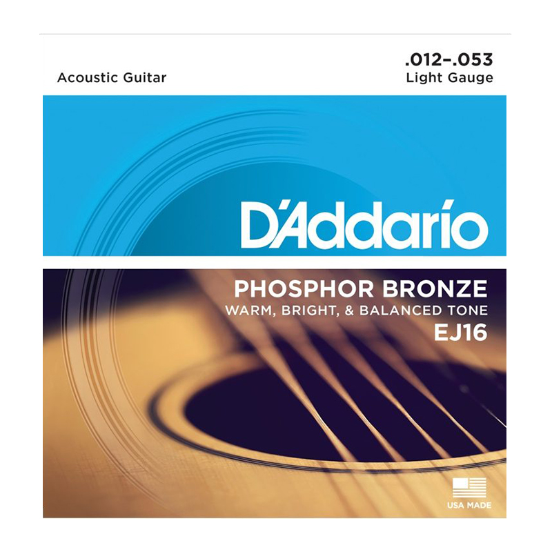 قیمت خرید فروش سیم گیتار آکوستیک داداریو D'Addario EJ16 Phosphor Bronze Light Acoustic Strings